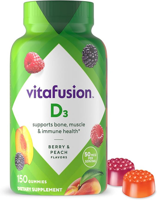 Vitafusion Vitamin D3 Gummy Vitamins 50 mcg 75 Day 150 Count