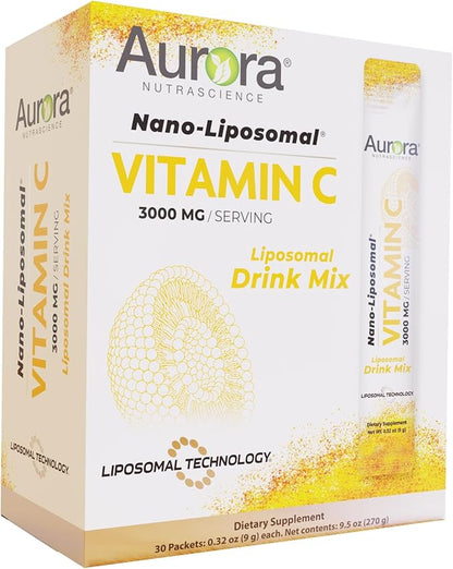 Aurora Nutrascience, Nano-Liposomal Vitamin C, Vitamin 3,000 mg