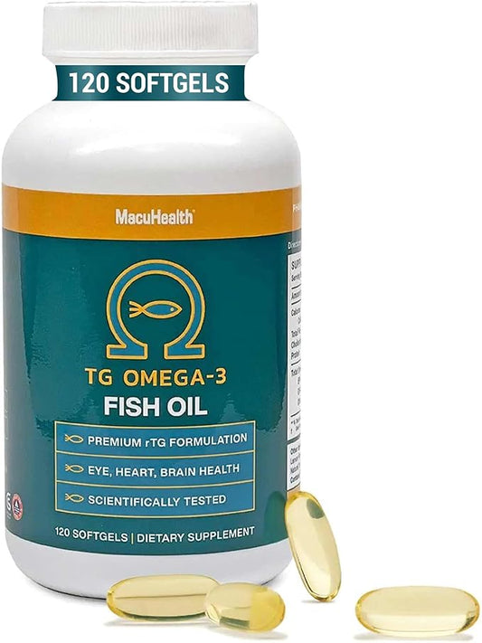Macuhealth Omega 3 Fish Oil 1100mg DHA, 1100mg EPA, 120 Softgels