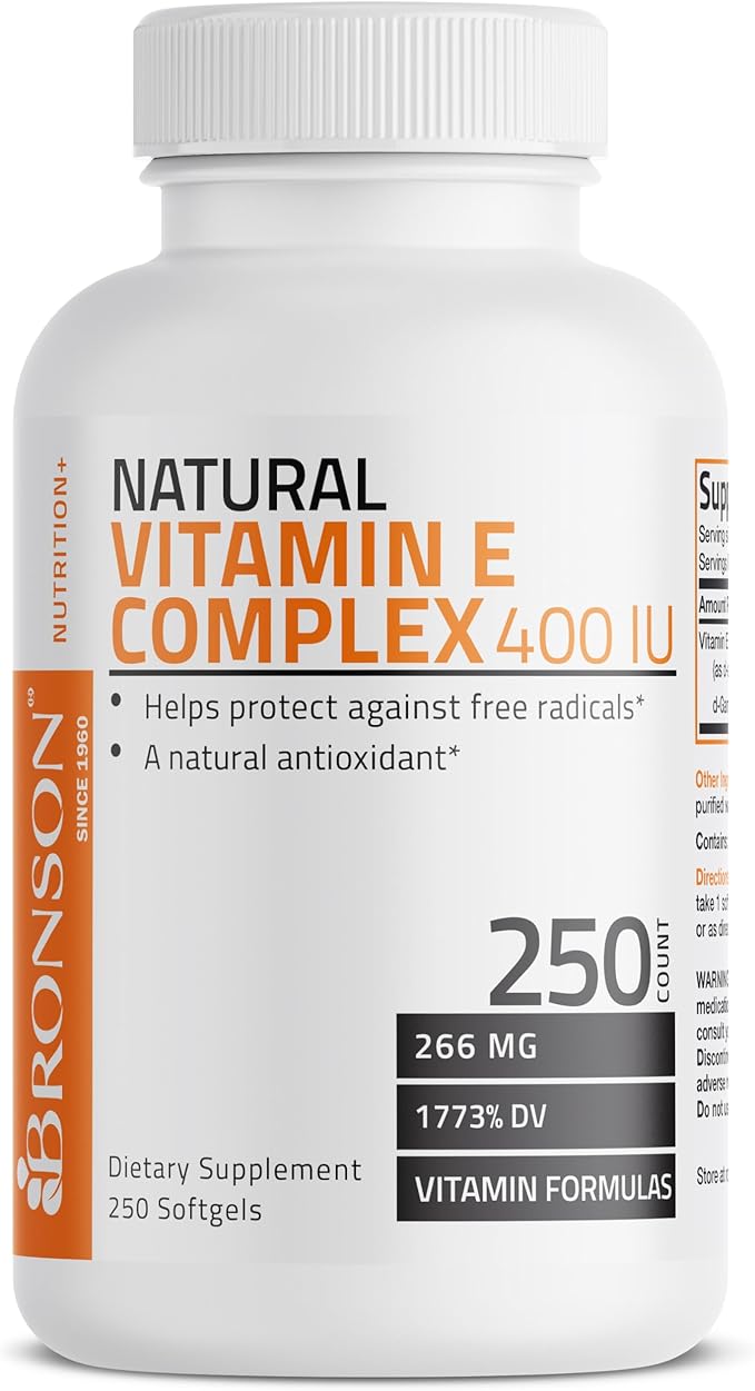 Bronson Natural Vitamin E Complex 400 250 Softgels