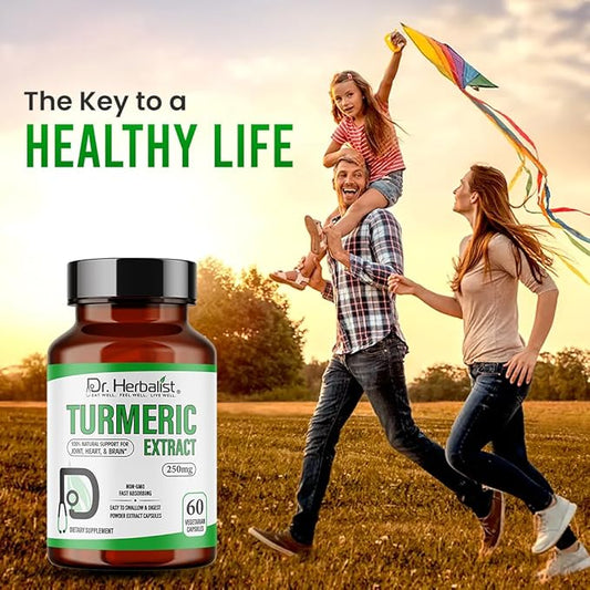 Turmeric Curcumin Root Extract Capsules 250mg 60 Capsules (1 Pack: 60 Capsules)