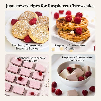 Keto Chow Rasp Cheesecake | Keto Meal Replacement Shake Powder | Nutritionally Complete | Low Carb | Delicious Easy Meal Substitute | Protein Rich You Choose The Fat | Single Meal Sample