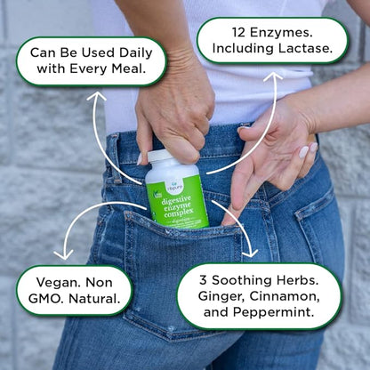 Nbpure Vegan Digestive Enzyme Complex – 12 Enzymes 3 Herbs