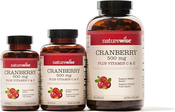 NatureWise Cranberry Extract Pills 12,500mg* Cranberries 60 Capsules[1-Month Capsules[1-Month Supply]