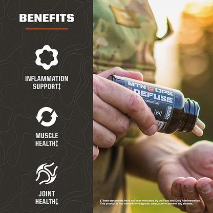 MTN OPS Defuse Probiotic & Prebiotic Enzyme Blend for Muscle & Joint Inflammation Relief | Immune Support Supplement with Muscle Recovery Capsules | 30 Servings