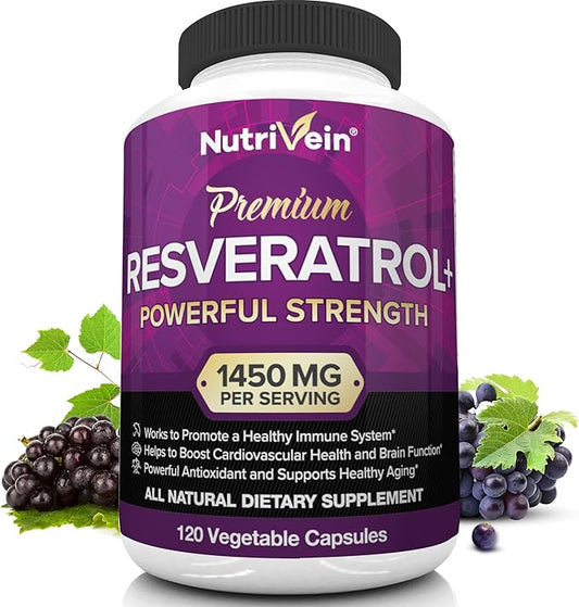 Nutrivein Resveratrol 1450mg 120 Capsules