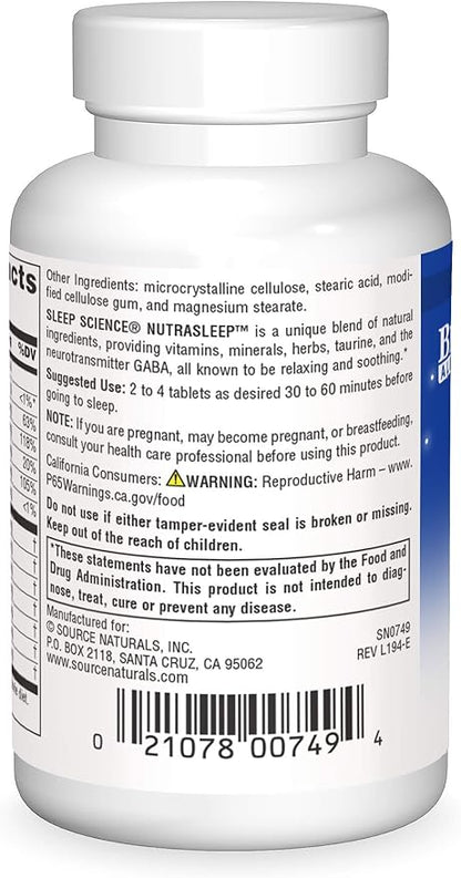 Source Naturals Sleep Science NutraSleep 40 Tablets