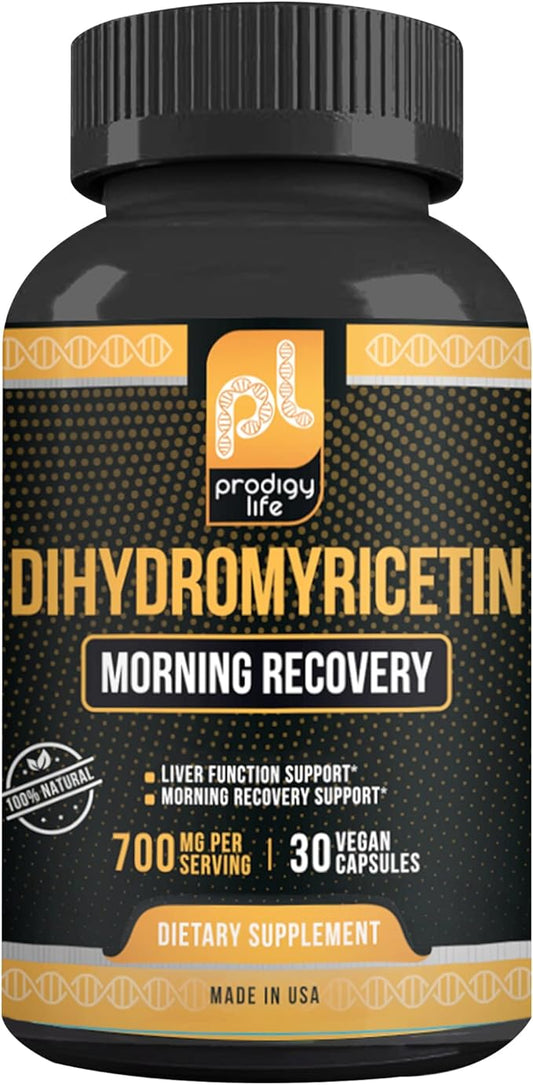 Dihydromyricetin (DHM) Supplement - Better Morning Recovery and Liver Detox Support Pills - with Milk Thistle Extract (400 mg) - 30 ct