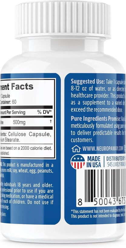 NeuropAWAY Elements Acetyl L-Carnitine 500mg 60ct (60 500mg 500mg Capsules