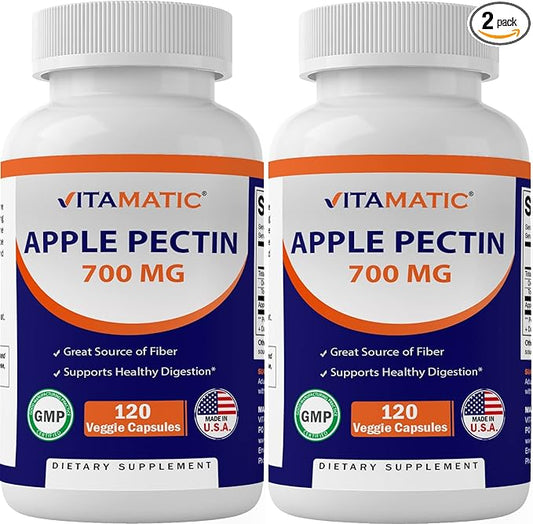 Vitamatic 2 Pack Apple Pectin 700 120 Vegetarian