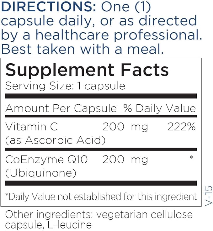 Metabolic Maintenance CoQ10 Heart Health Supplement 200mg Coenzyme Q10 with (60 Capsules)