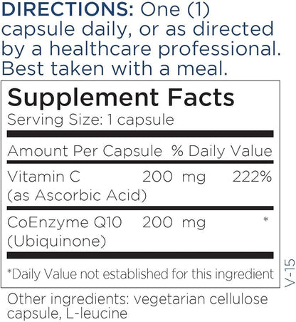 Metabolic Maintenance CoQ10 Heart Health Supplement 200mg Coenzyme Q10 with (60 Capsules)