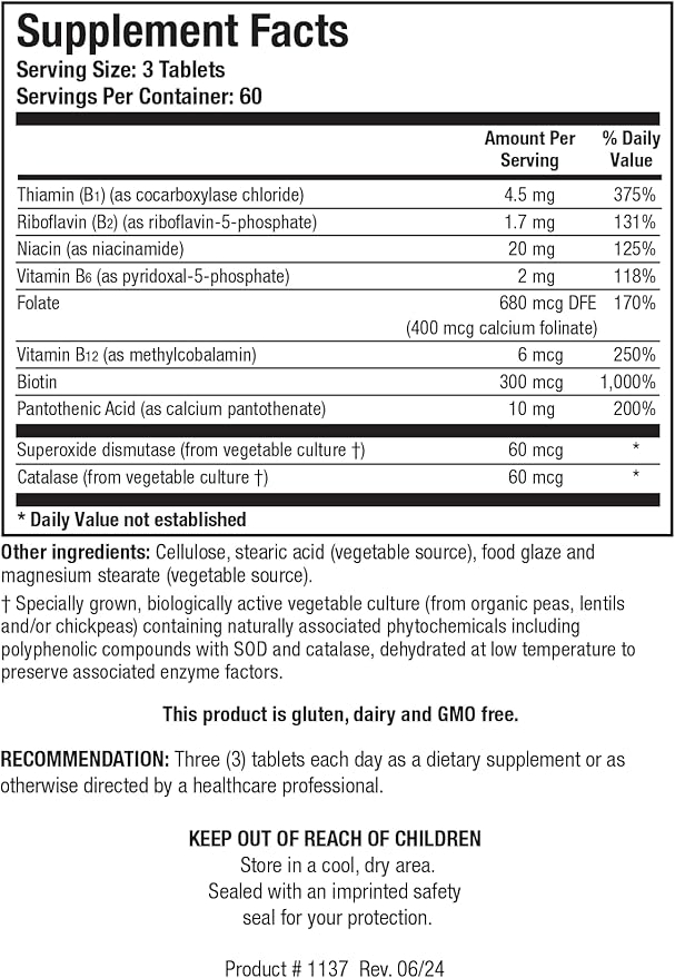 Biotics Research Bio3B G Vitamin B 180 Tabs