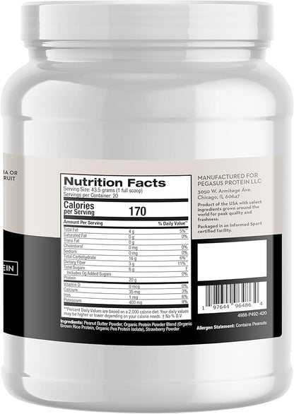 Premium Protein Powder, Strawberry Peanut Butter (20g of 4 Ingredients 20 Servings