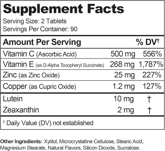 Visual Advantage® Macular Support Chewables – 2 Vitamins 3 Month (180)