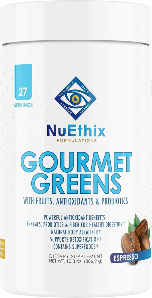 NuEthix Formulations Gourmet Greens Drink Powder 27 Servings