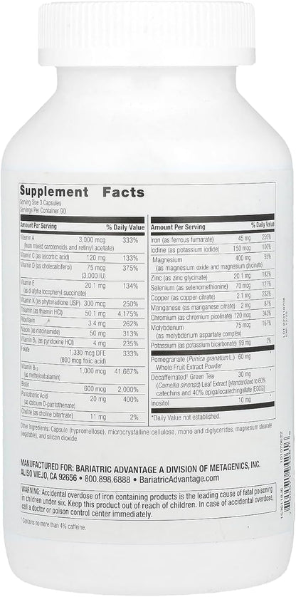 Bariatric Advantage Ultra Multivitamin with Iron 270 Capsules