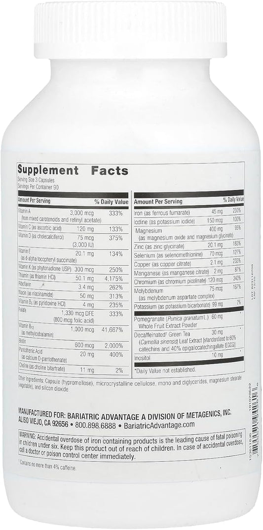 Bariatric Advantage Ultra Multivitamin with Iron 270 Capsules