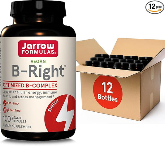 Jarrow Formulas B-Right Optimized B-Complex, Dietary 100 Veggie 100 Day 12