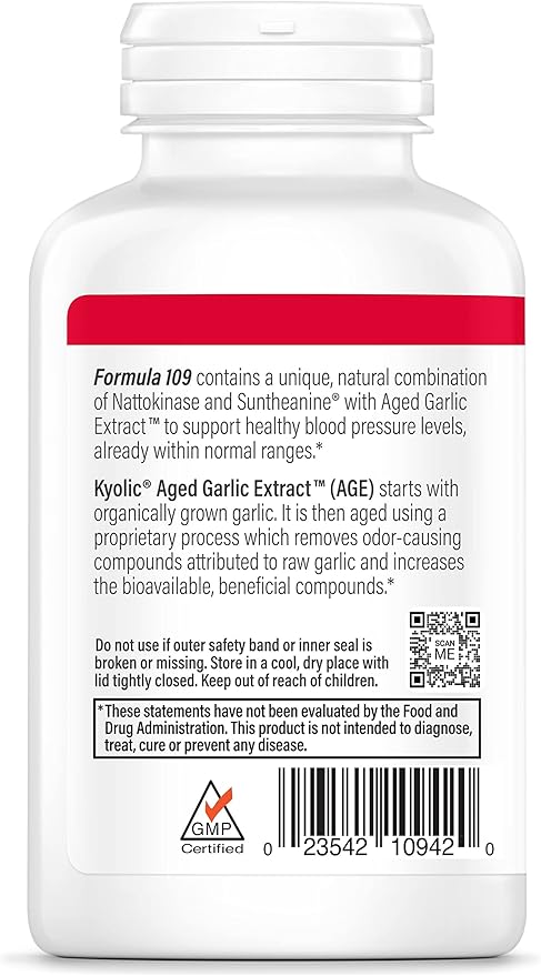 Kyolic Aged Garlic Extract Formula 109, 160 Capsules