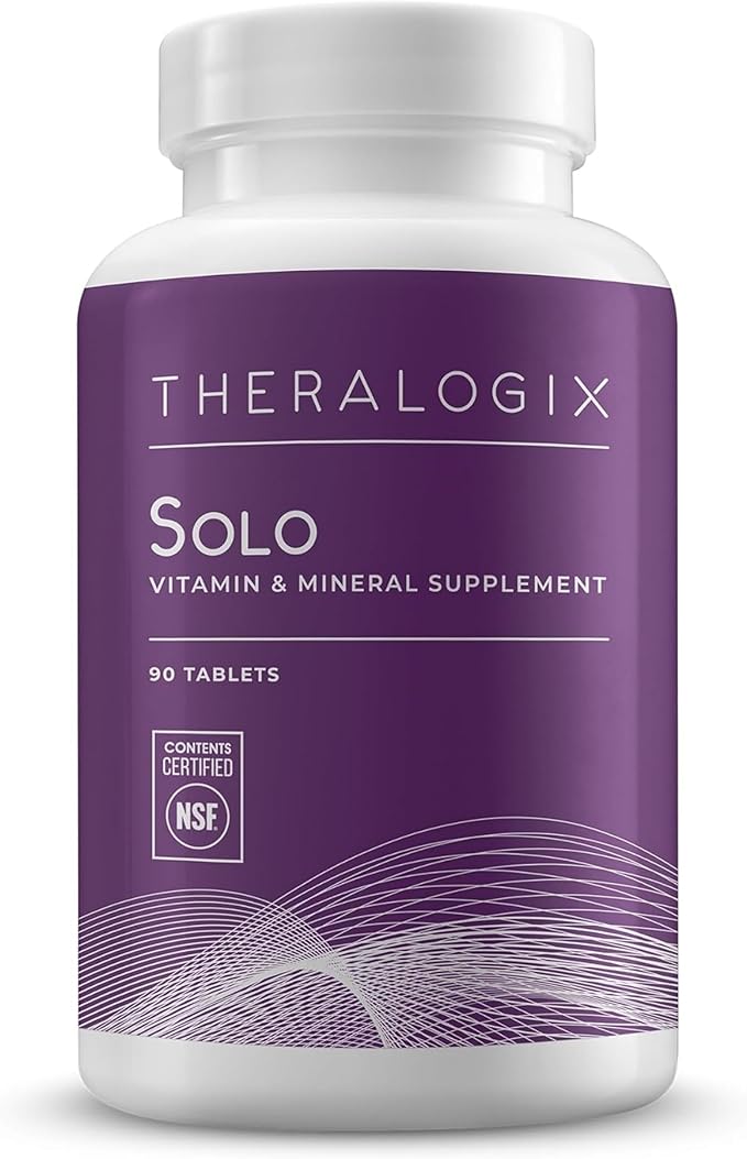 Theralogix Solo Multivitamin & Multimineral Supplement 90-Day Supply D3, Vitamin 90 Tablets