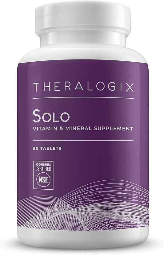 Theralogix Solo Multivitamin & Multimineral Supplement 90-Day Supply D3, Vitamin 90 Tablets