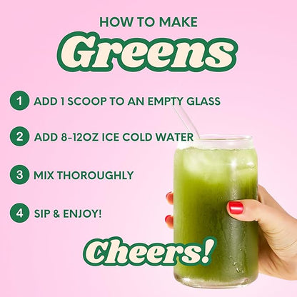 Kiala Nutrition Super Greens, Organic Greens Powder with Spirulina & Chlorella for Digestion, Gut Health, Immunity & Energy, Gluten Free, Vegan, Daily Support for Women, Tropical Splash, 30 Servings
