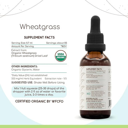 Wheatgrass B60 USDA Organic Tincture (2 oz)