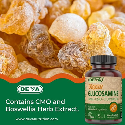 DEVA Vegan Glucosamine-MSM-CMO & Turmeric Supplement 90 Tablets 2)