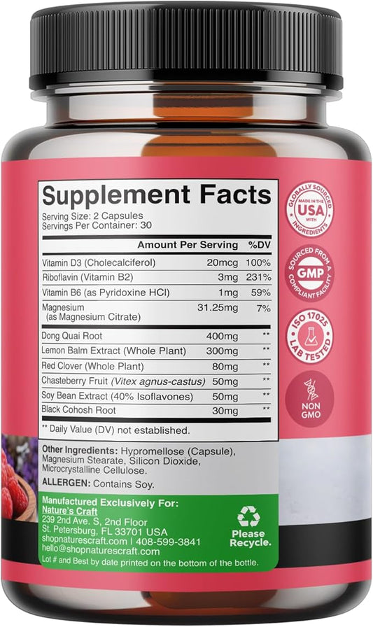 Complete Herbal Menopause Supplement for Women 30 Servings