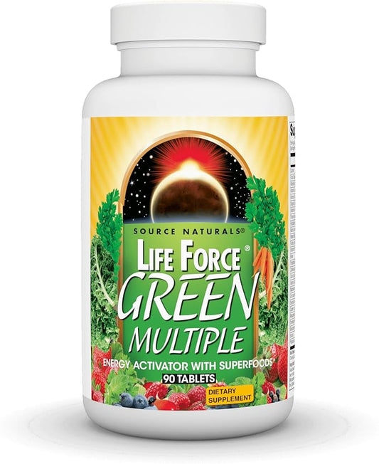 Source Naturals Life Force Green Multiple, Energy Activator with Superfoods* - 90 Tablets