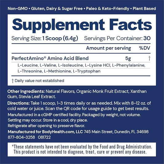 BodyHealth PerfectAmino Powder 30 Servings