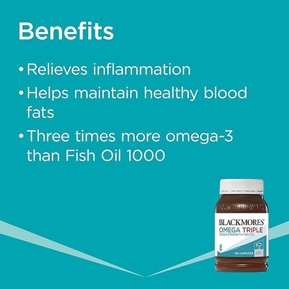 Blackmores Omega Triple Concentrated Fish Oil 150 Capsules