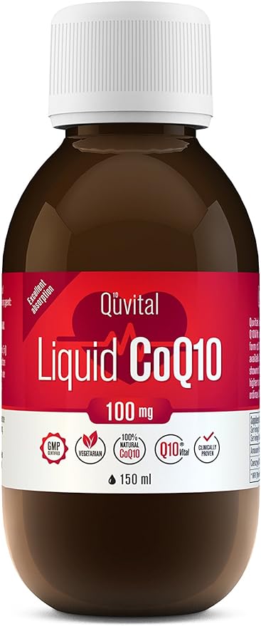 Quvital Liquid – High Absorption Coenzyme Q10-100mg Co Q10, 30 30 Servings.