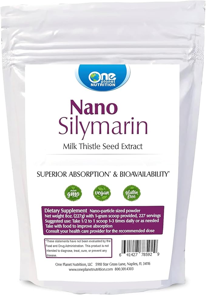Nano Silymarin Powder Supplements- Milk Thistle 8 oz (227g)