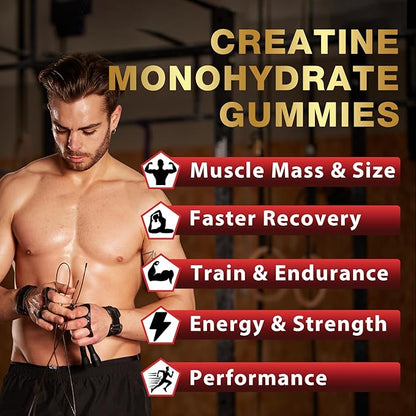 Creatine Monohydrate Gummies Complex 5000mg B12 for 5 Pack)
