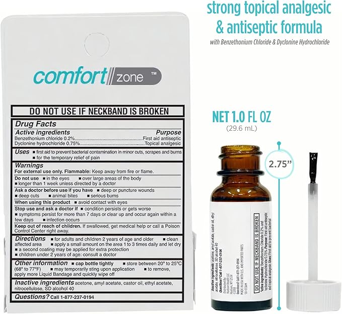 Comfort Zone Liquid Bandage, Antiseptic and 1 Ounce 3)