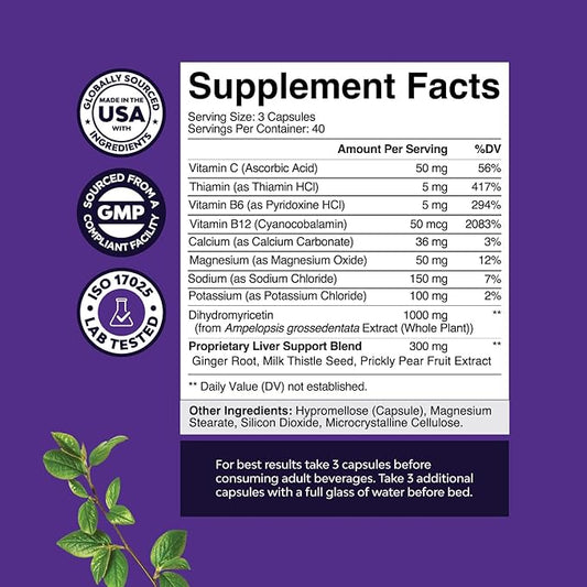 Re-Hydration Pills for After Drinking Recovery 40 Servings)