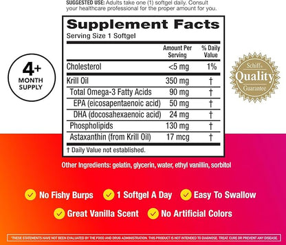 MegaRed Krill Oil 350mg Omega 3 #1 Dr 130 Softgels (130 Servings)