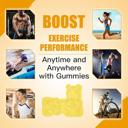 Creatine Monohydrate Gummies 5000mg for Men & Women, Chewables Creatine Monohydrate for Muscle Strength, Muscle Builder, Energy Boost, Pre-Workout Supplement-90 Pineapple Gummies