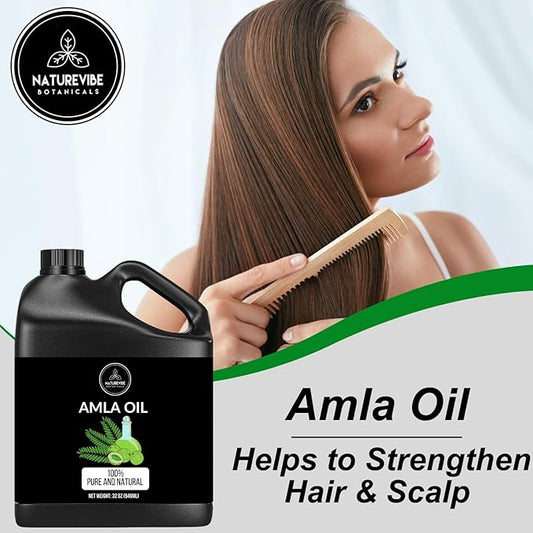 Naturevibe Botanicals Amla Oil 32 Ounces 100% Pure
