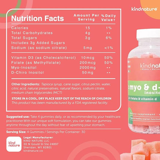 Kind Nature Myo-Inositol & D-Chiro Inositol 40:1 Ratio 30 Day
