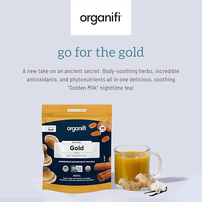 Organifi: Gold - Superfood Supplement Powder- 90 Servings (3 Pack)