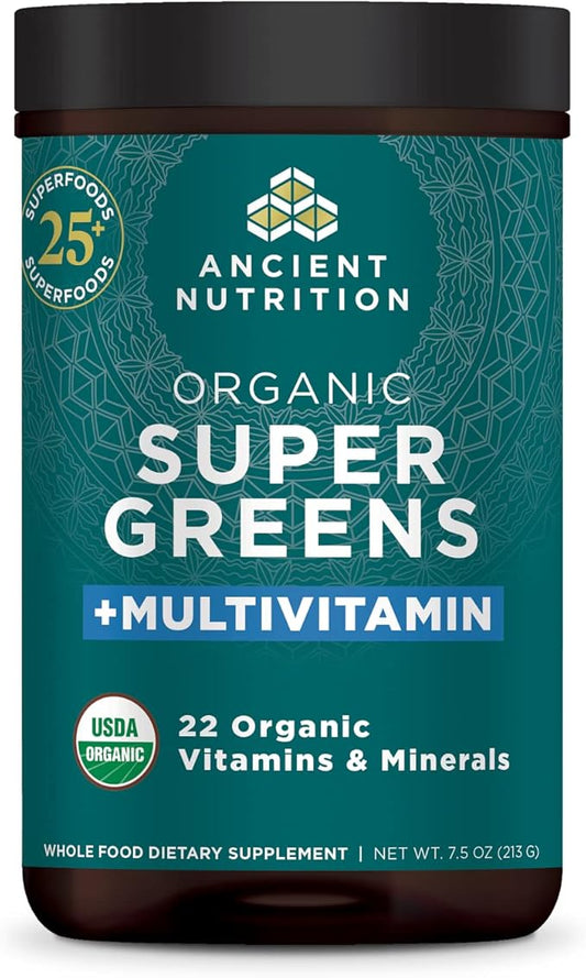 Ancient Nutrition Organic SuperGreens and Multivitamin 25 Servings