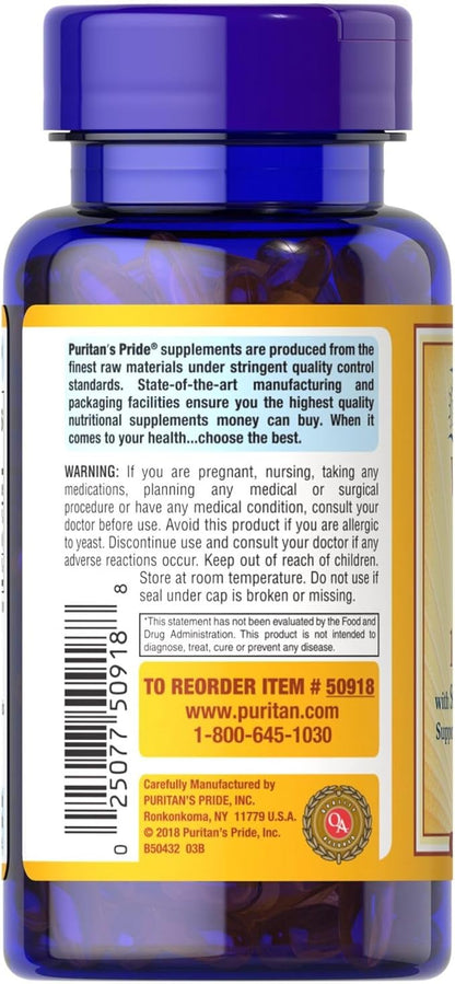 Puritan's Pride Vitamin E 400 IU 50 mcg 100 softgels