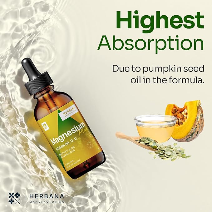 Magnesium Citrate Liquid Plus Magnesium Glycinate/L-threonate B6, D, 2 fl 100% Absorption 45-Day Supply