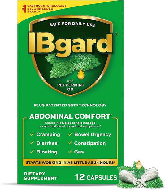 IBgard Gut Health Supplement, Peppermint Oil 12 Capsules