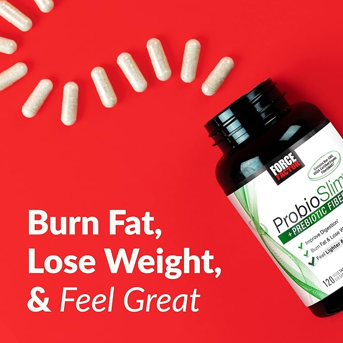 Force Factor ProbioSlim + Prebiotic Fiber 120 Capsules