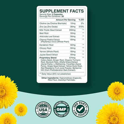 Liver Support Supplement with Zinc Oxide