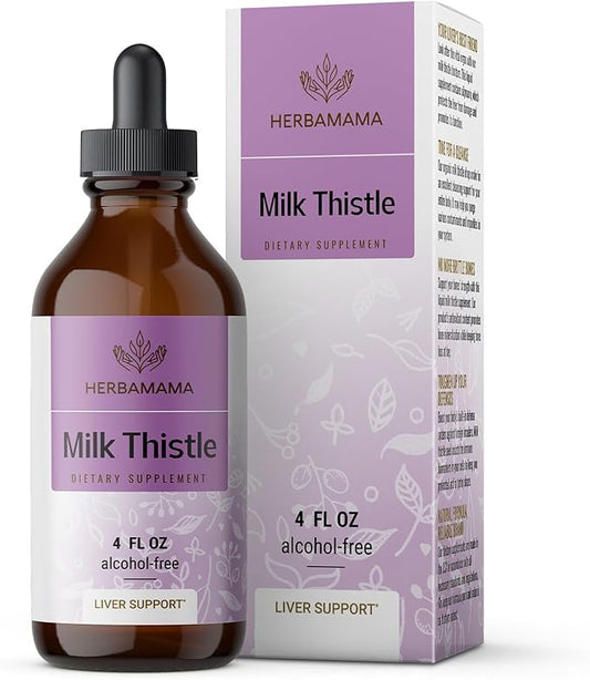 HERBAMAMA Milk Thistle Liquid Drops 4 fl